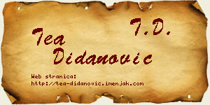 Tea Didanović vizit kartica